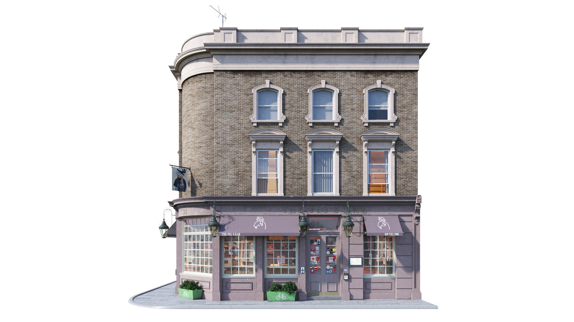 Building at old church st 35 London 3D model_1