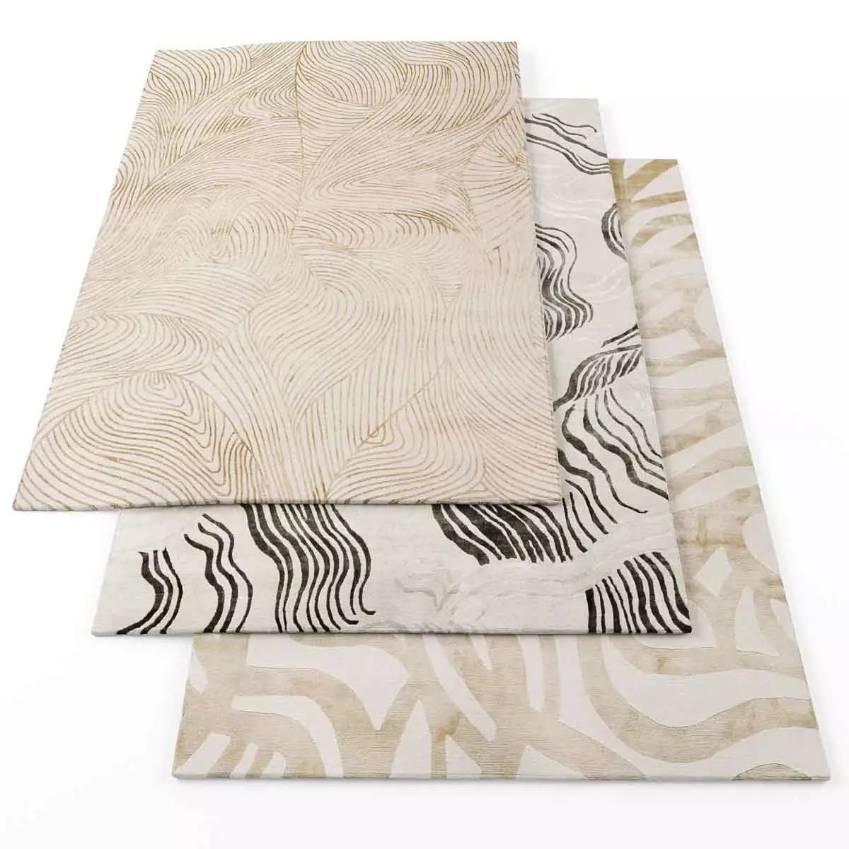 Rugs-1148 three rugs Low-poly 3D model_0