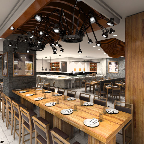 Restaurant - Cafe - Bar 3D model_2
