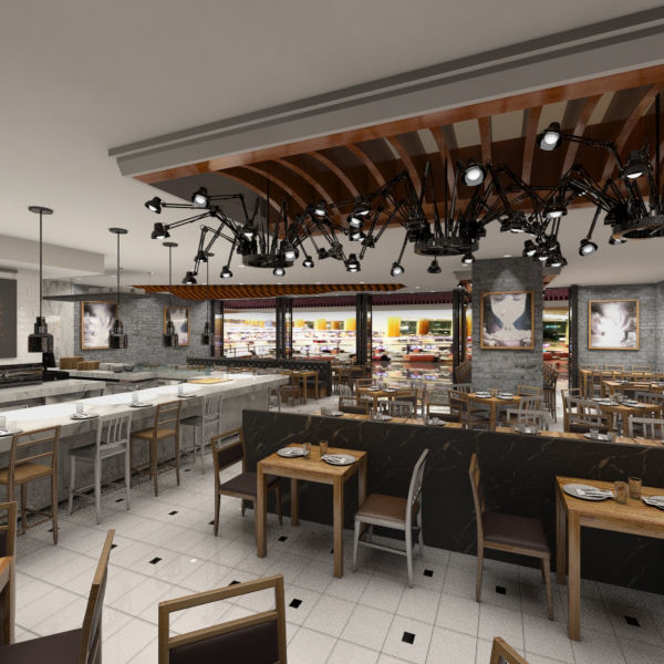 Restaurant - Cafe - Bar 3D model_1