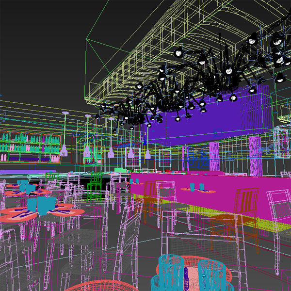 Restaurant - Cafe - Bar 3D model_12