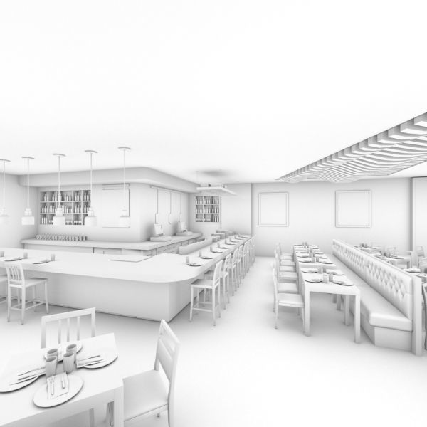 Restaurant - Cafe - Bar 3D model_13
