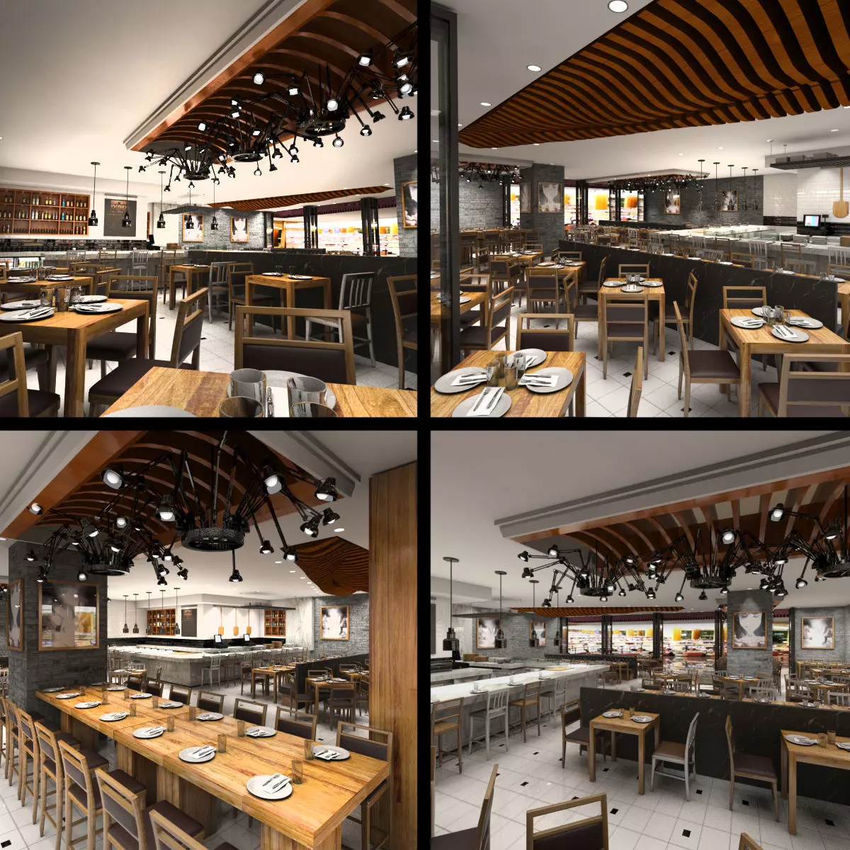 Restaurant - Cafe - Bar 3D model_0