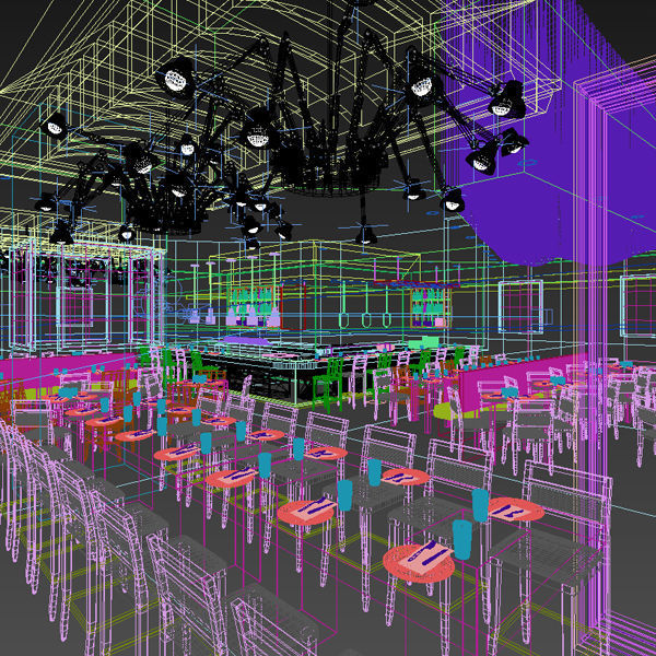 Restaurant - Cafe - Bar 3D model_10