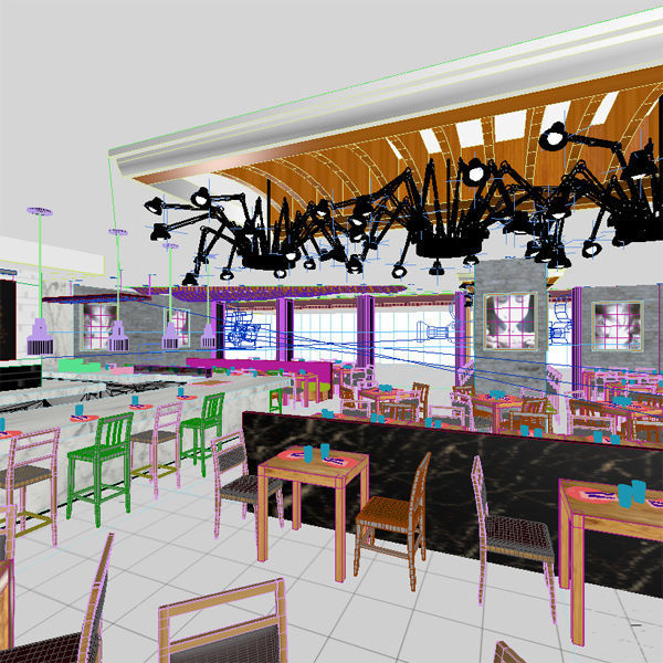 Restaurant - Cafe - Bar 3D model_9