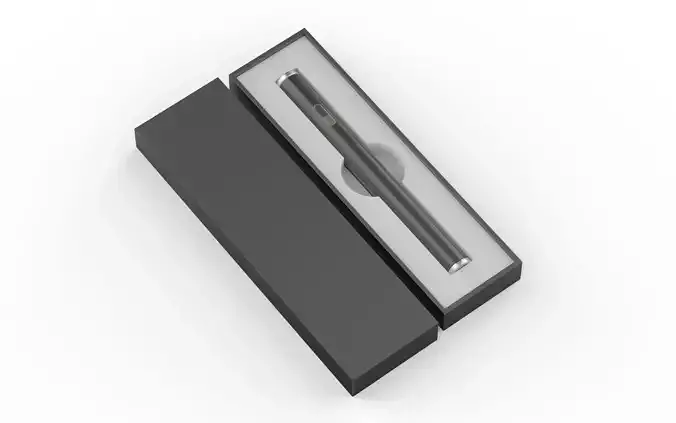 Box With Vape Pen Low-poly 3D model