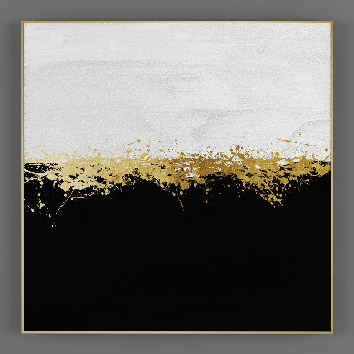 Pictures186 abstract painting gold Low-poly 3D model_1