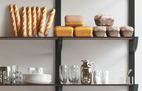 Coffee shop design 3D model_4