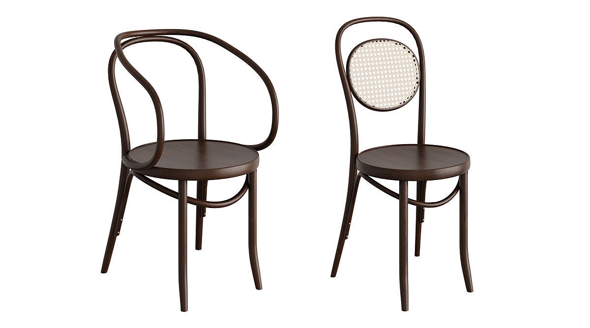Thonet Chairs2 BLENDER 3D Model Cycles 3D model_2