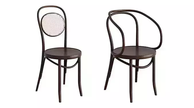 Thonet Chairs2 BLENDER 3D Model Cycles