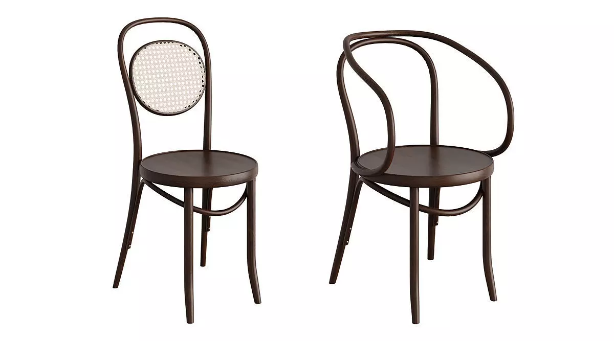 Thonet Chairs2 BLENDER 3D Model Cycles 3D model_0