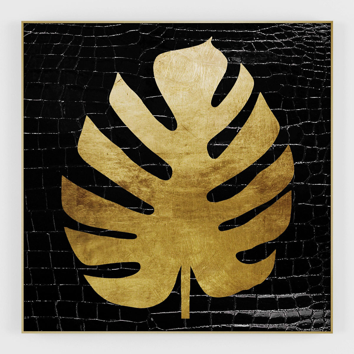 Pictures194 gold leaf wall art Low-poly 3D model_1