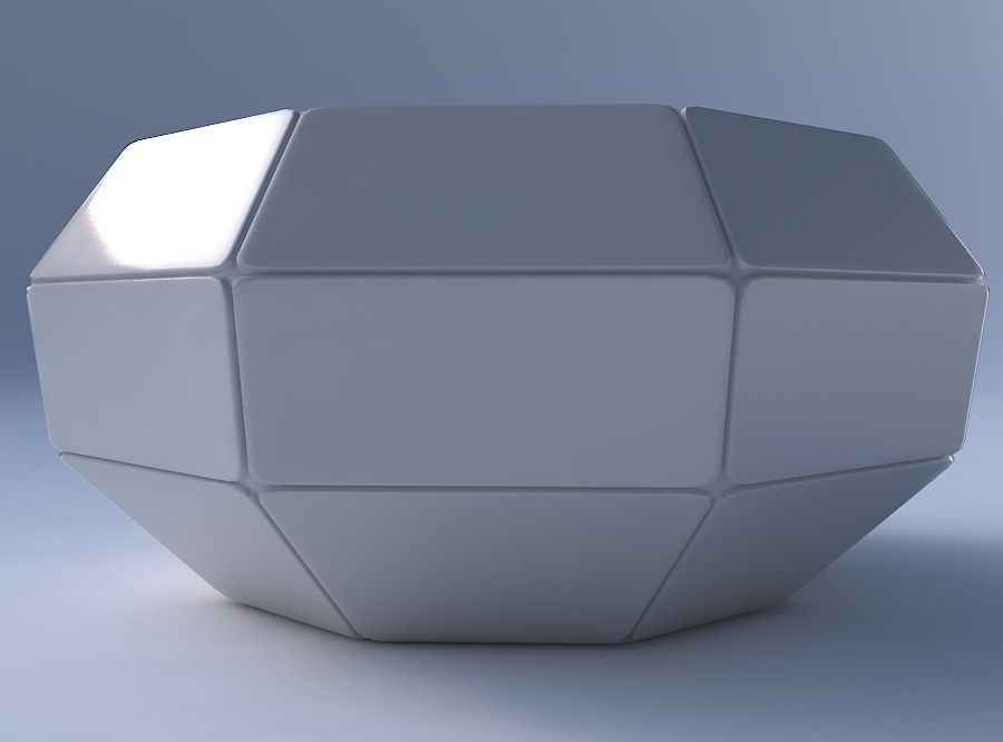 Bowl spheric squeezed wide with huge plates 3D print model_4