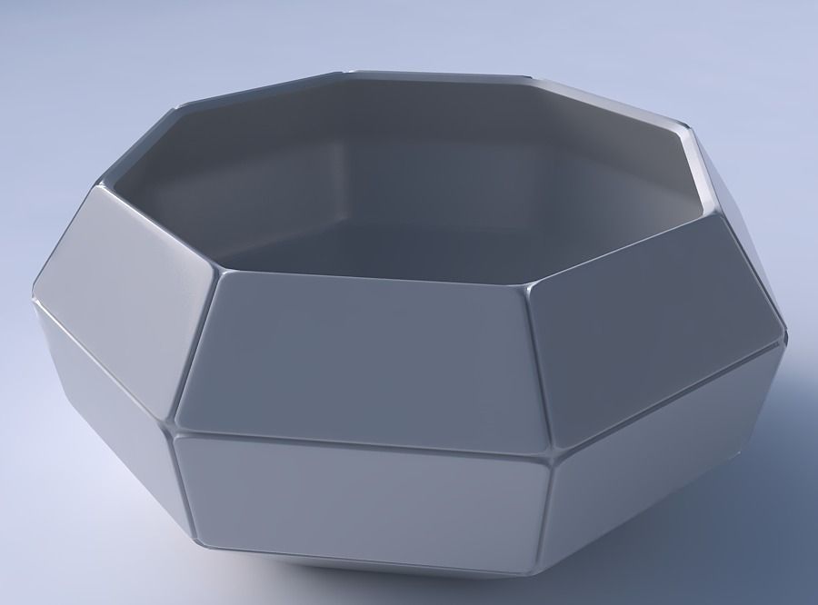 Bowl spheric squeezed wide with huge plates 3D print model_3