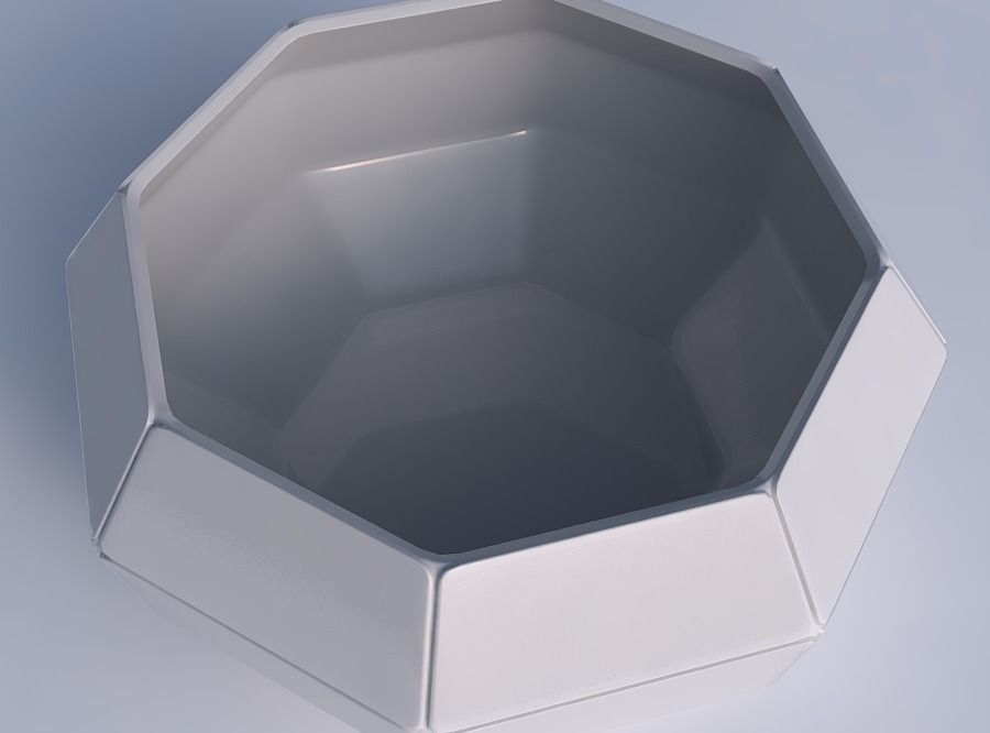 Bowl spheric squeezed wide with huge plates 3D print model_1