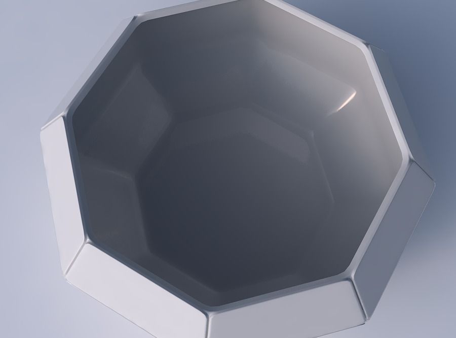 Bowl spheric squeezed wide with huge plates 3D print model_2