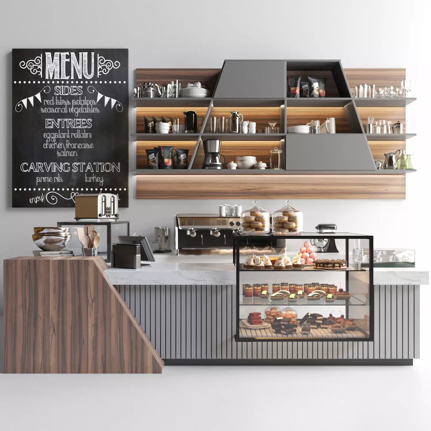 Coffee shop design 2 3D model