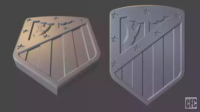 Football-soccer 3d logos free 3d print model with alpha brushes Free 3D print model