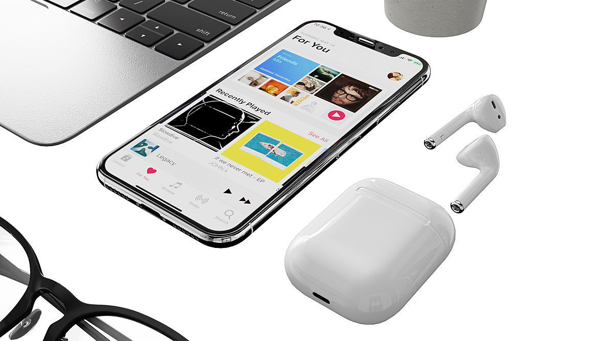 Workplace Macbook 12 BLENDER 3D Model Cycles 3D model_1