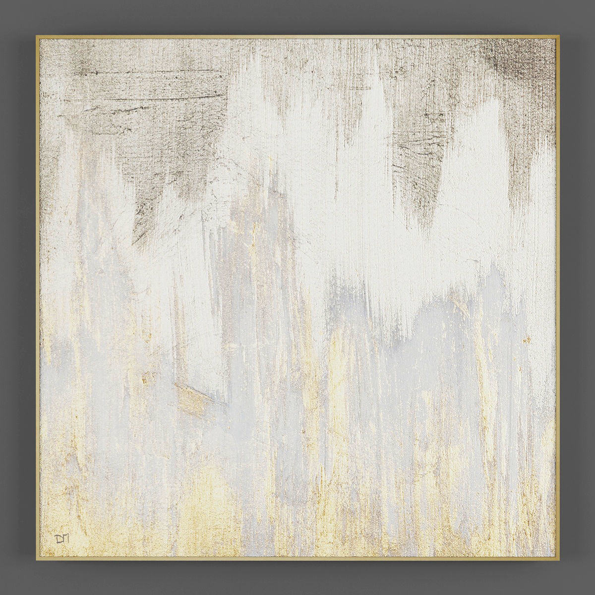 Pictures197 abstract painting gold Low-poly 3D model_2