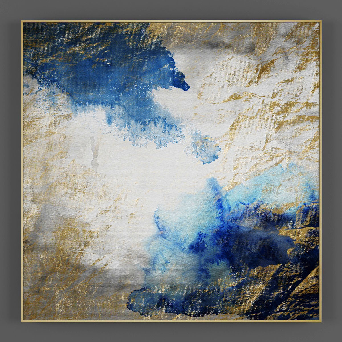 Pictures197 abstract painting gold Low-poly 3D model_1