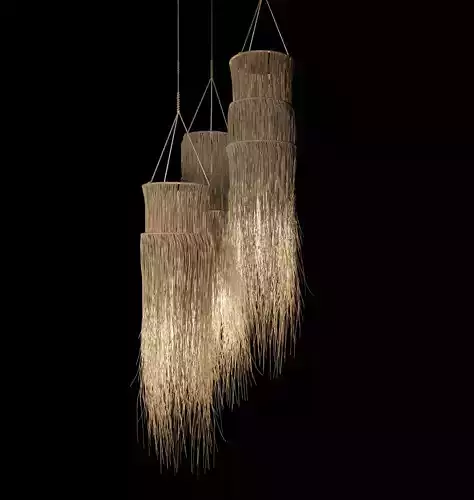 DECORATIVE STRAW HANGING LAMP CORONA VRAY
