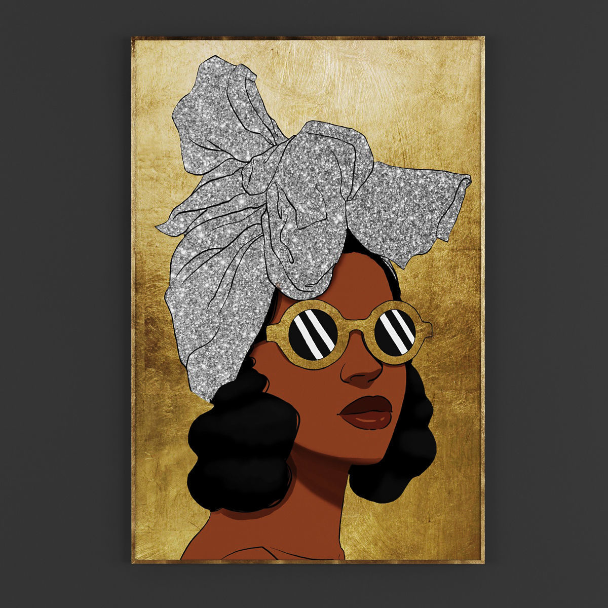 Pictures201 woman blowing bubble gum Low-poly 3D model_3