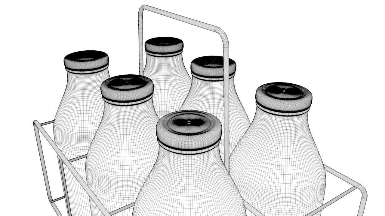 Bottles Carrier 3D Model 3D model_5