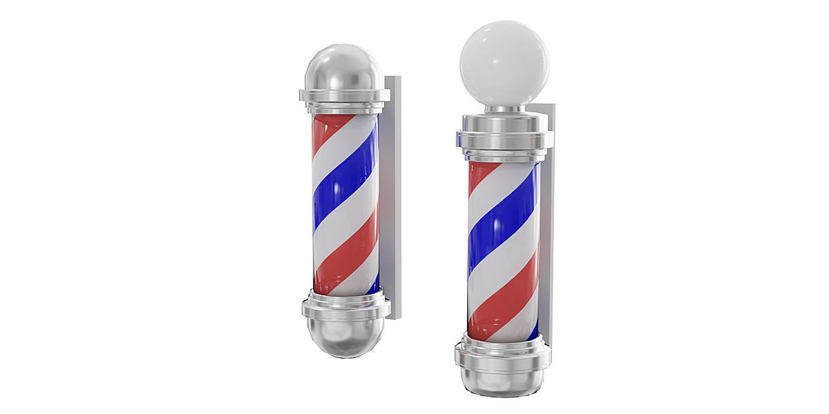 Barbershop Lamps BLENDER 3D Model Cycles 3D model_3