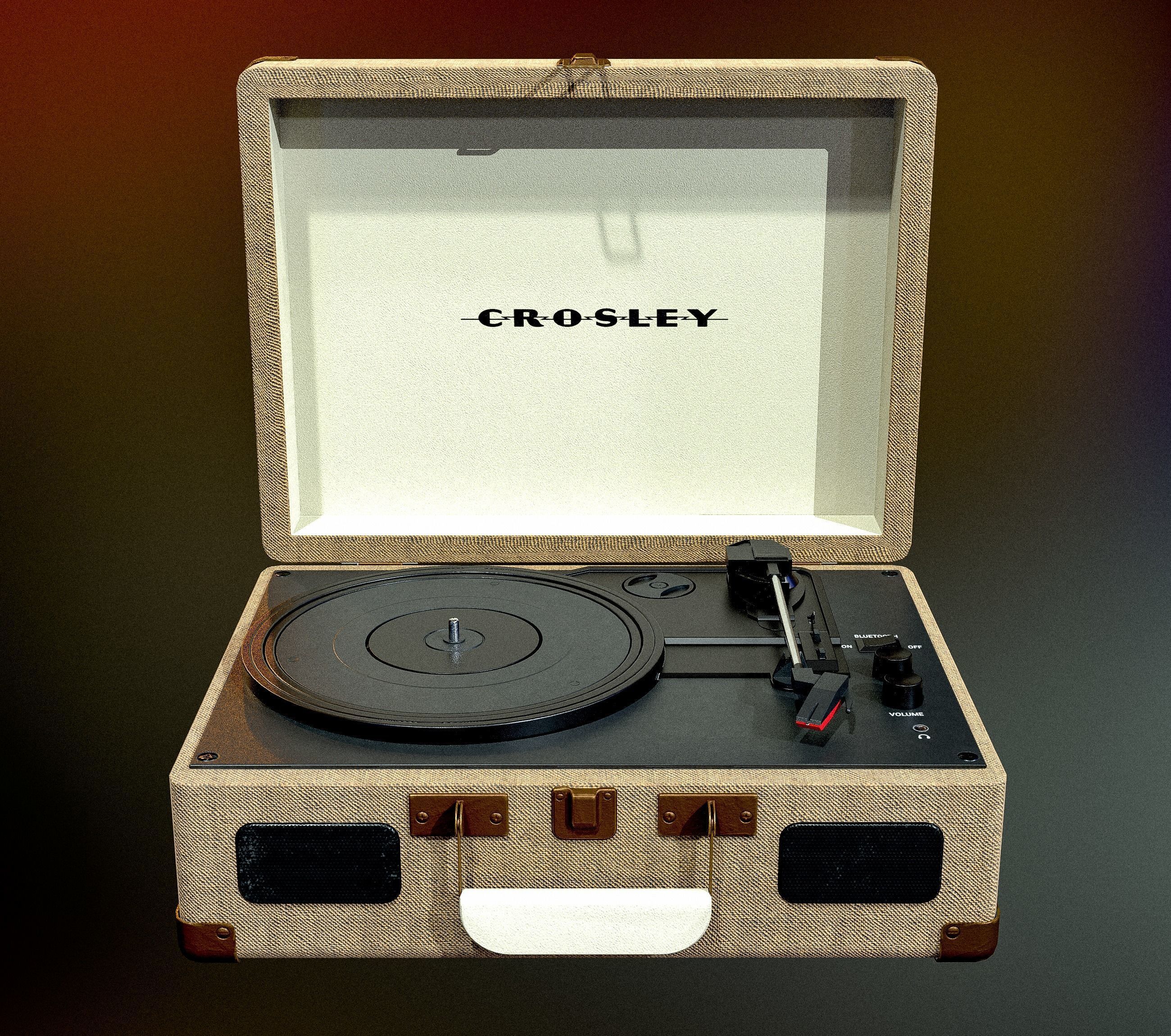 Crosley Cruiser Deluxe Turntable  Low-poly 3D model_4