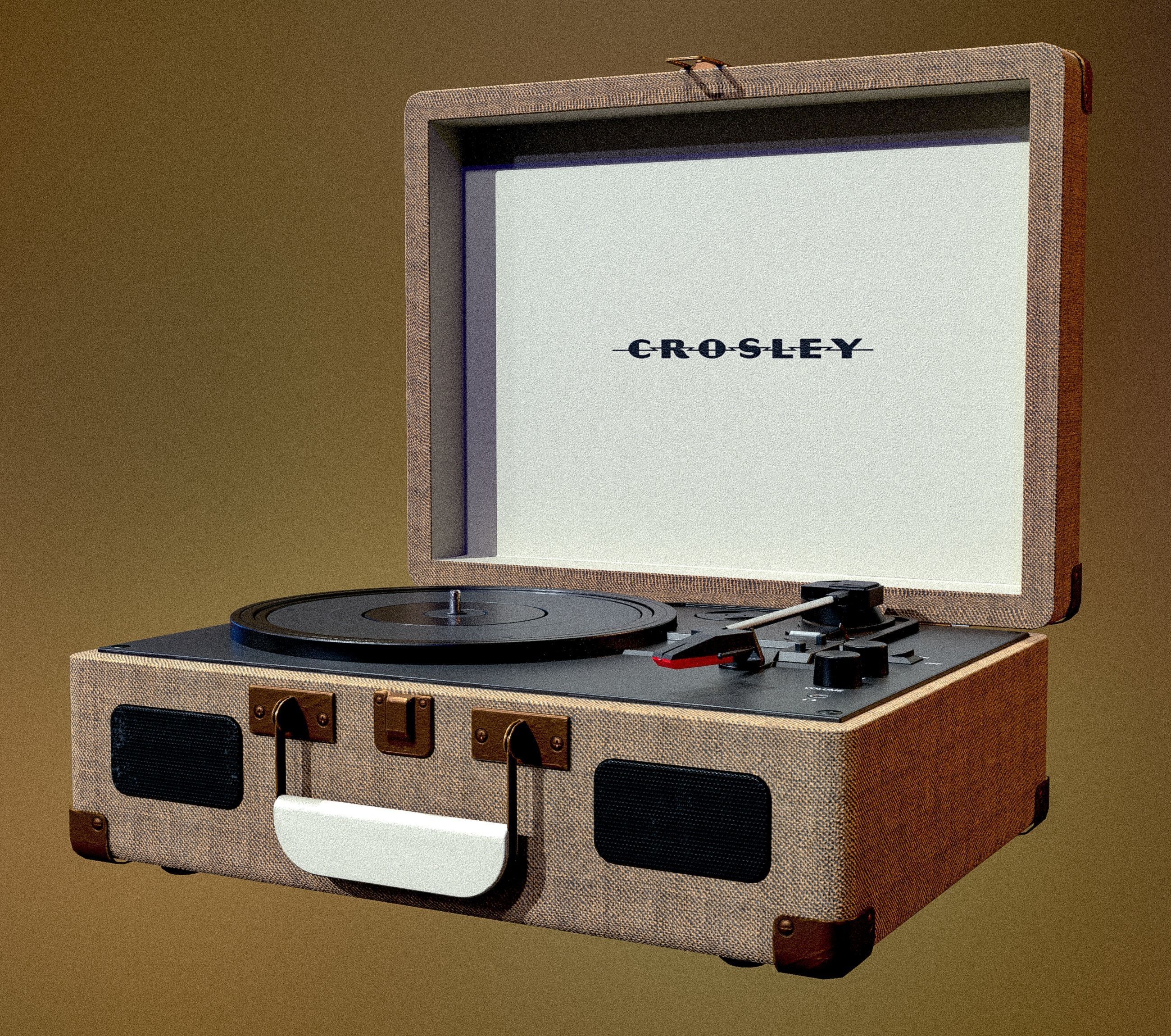 Crosley Cruiser Deluxe Turntable  Low-poly 3D model_0