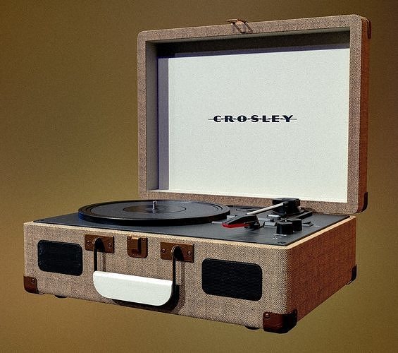 Crosley Cruiser Deluxe Turntable  Low-poly 3D model