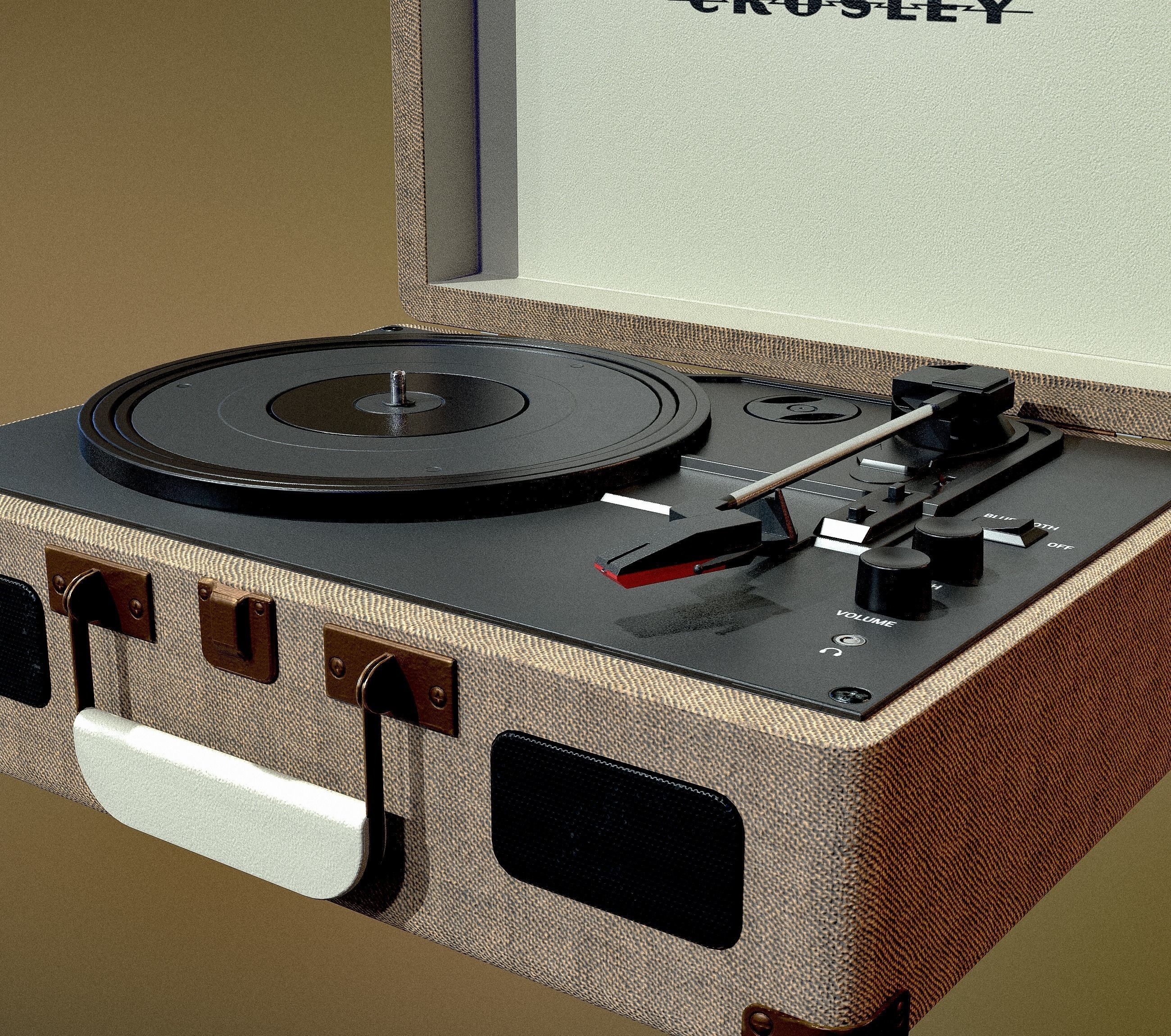 Crosley Cruiser Deluxe Turntable  Low-poly 3D model_2