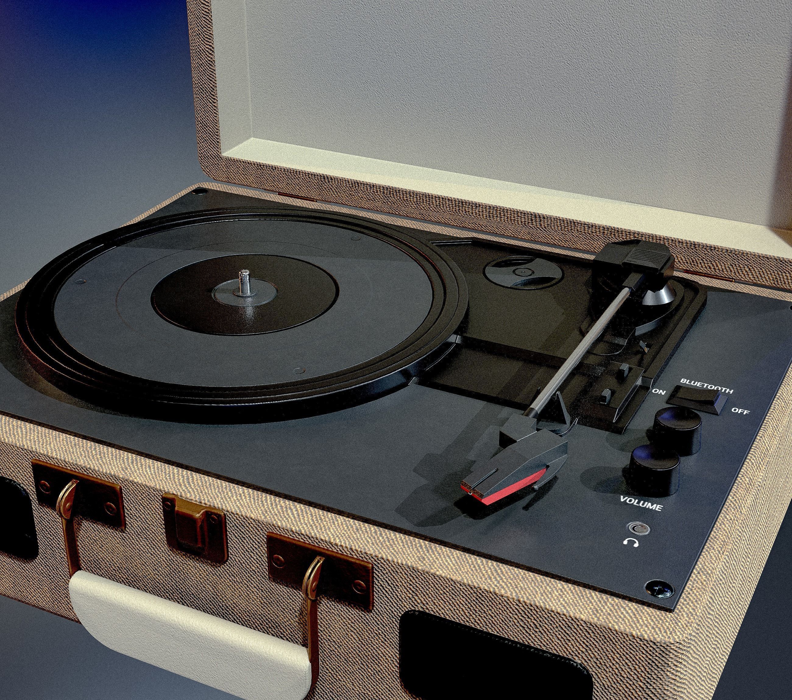 Crosley Cruiser Deluxe Turntable  Low-poly 3D model_3