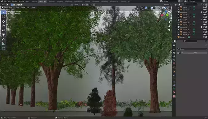 Nature assets pack 2 Trees Leaves Rocks