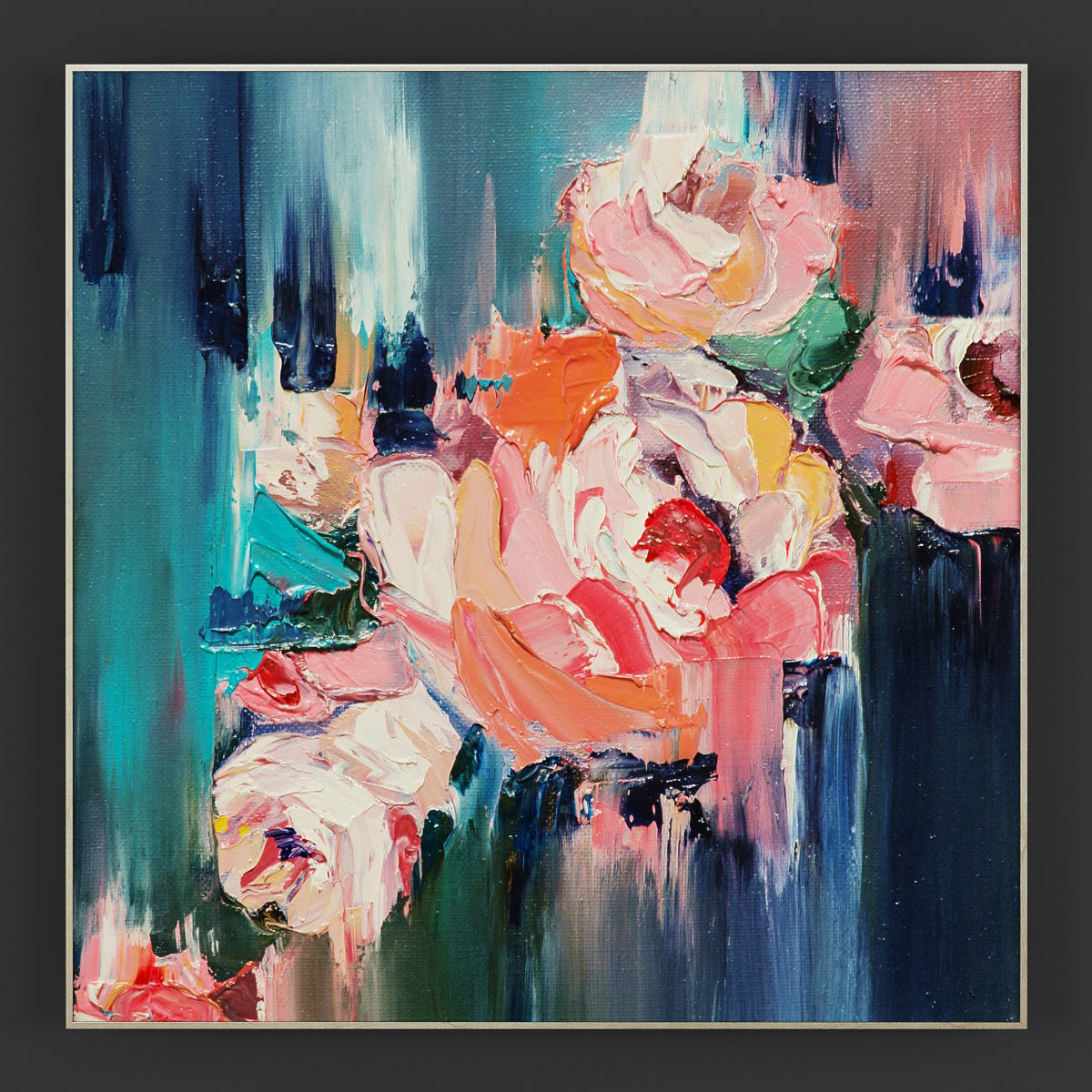 Pictures206 abstract painting gold Low-poly 3D model_1