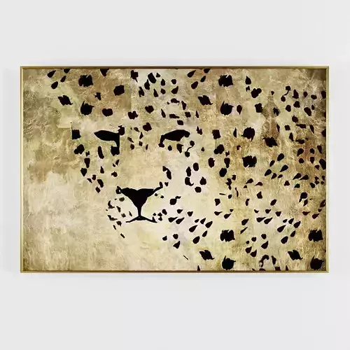 Pictures208 cheetah wall art Low-poly 3D model