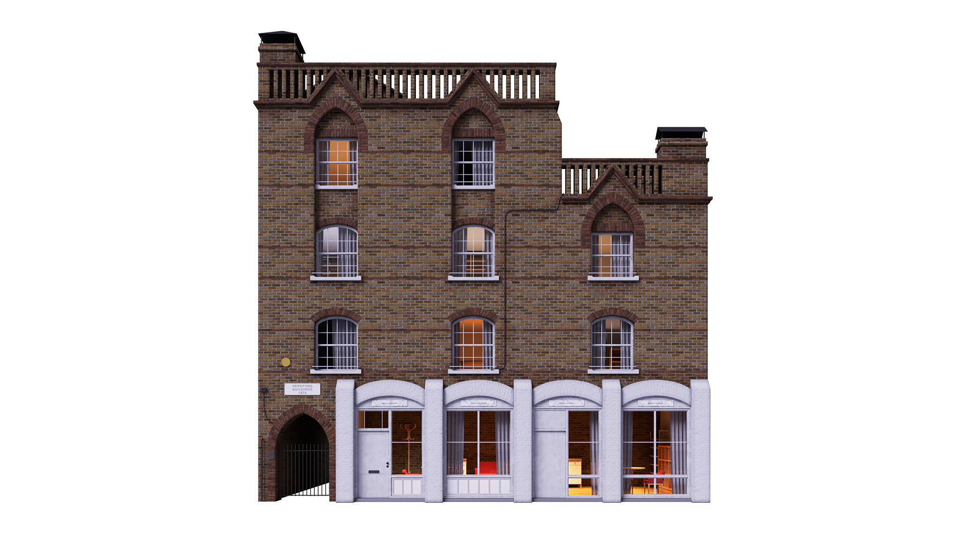 Building at old church st 45 London 3D model 3D model_3