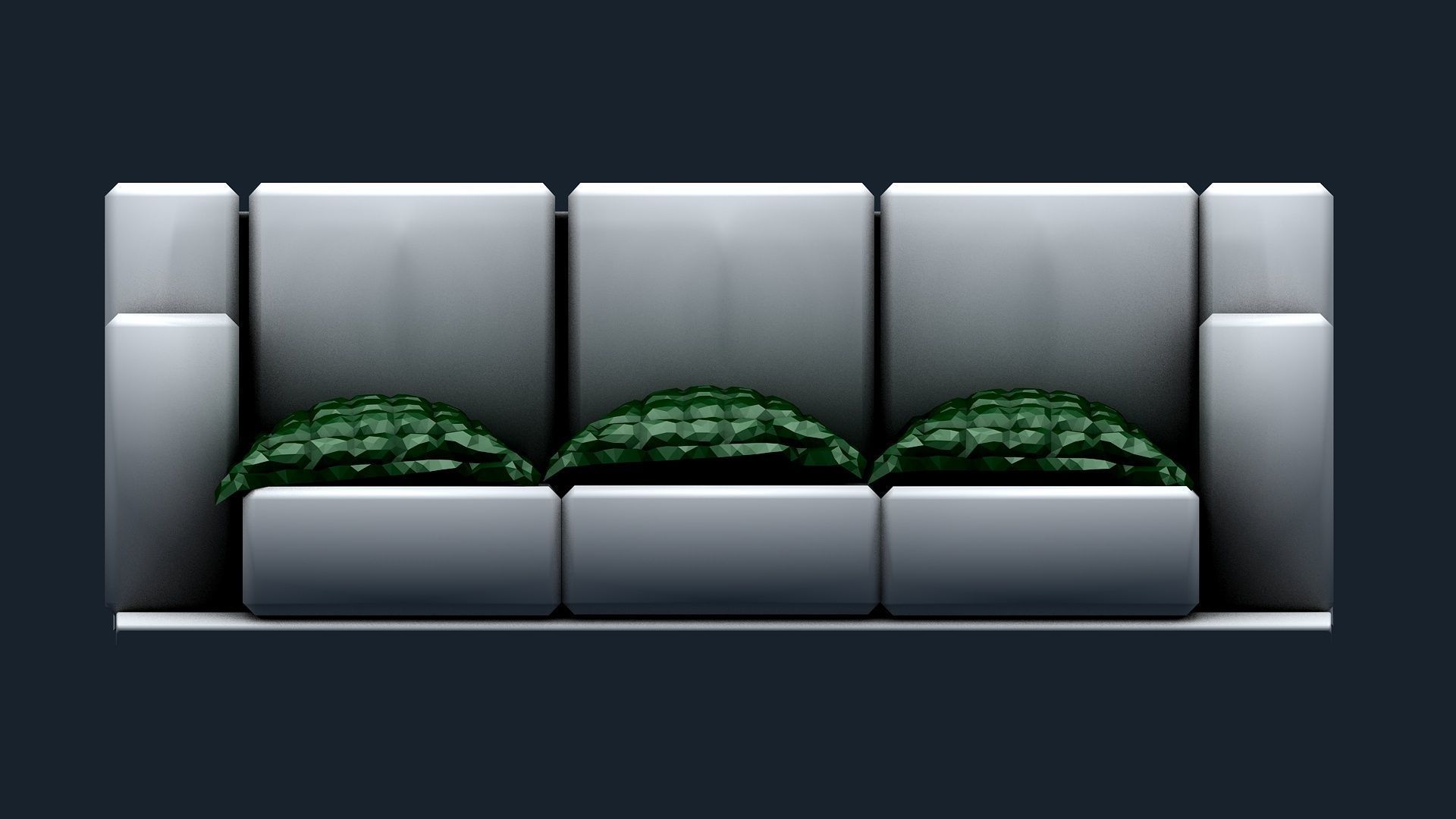 DIVAN chair with cushion 3D model_1