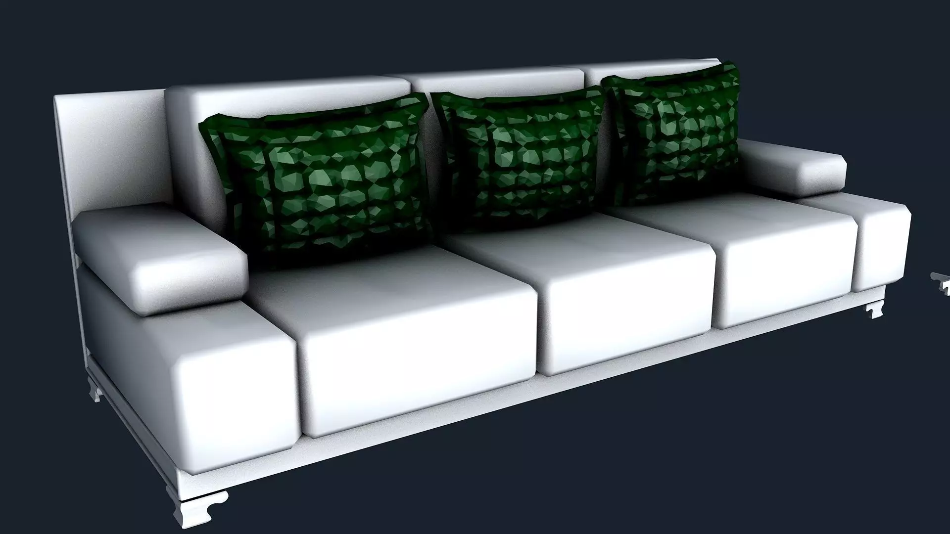 DIVAN chair with cushion 3D model_0