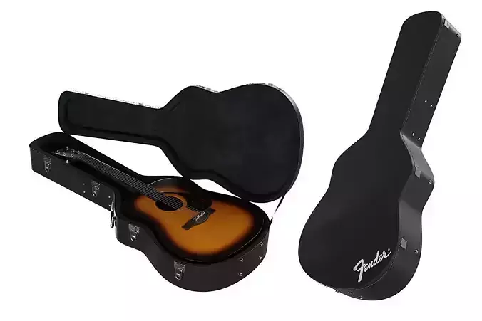 Guitar Case BLENDER 3D Model Cycles