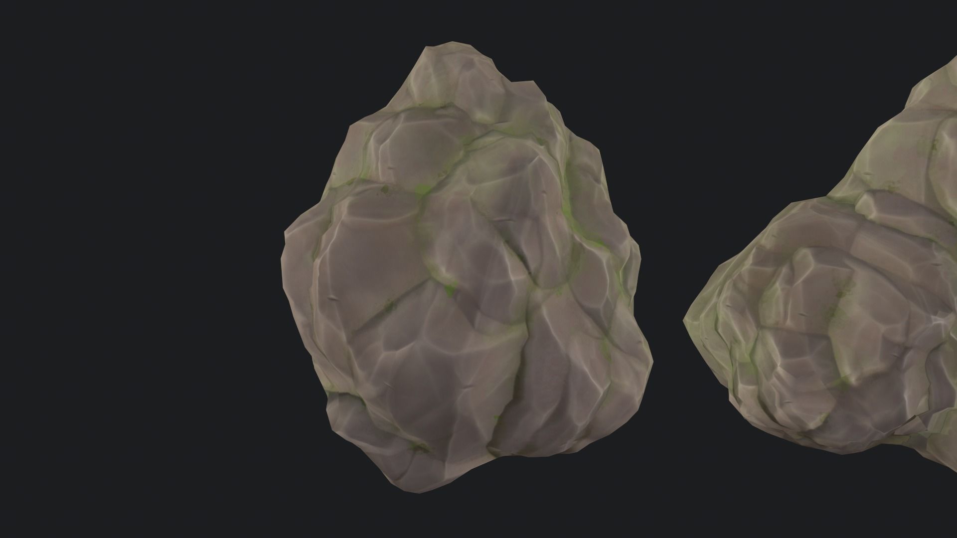 Stylized low poly rocks 2 Free low-poly 3D model_3