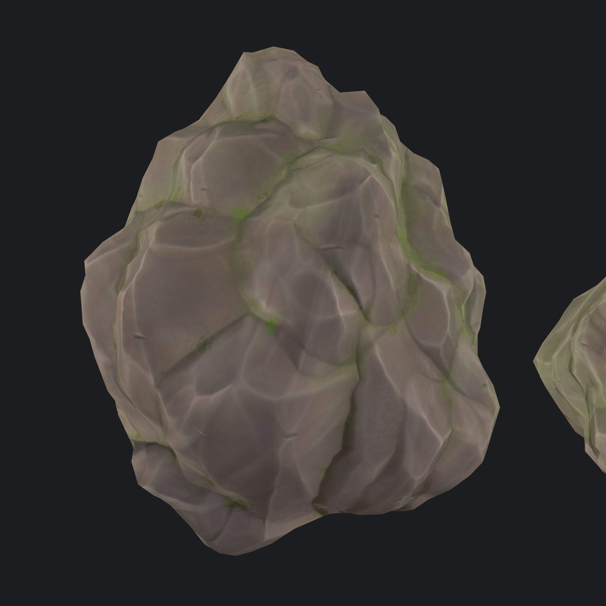 Stylized low poly rocks 2 Free low-poly 3D model_5