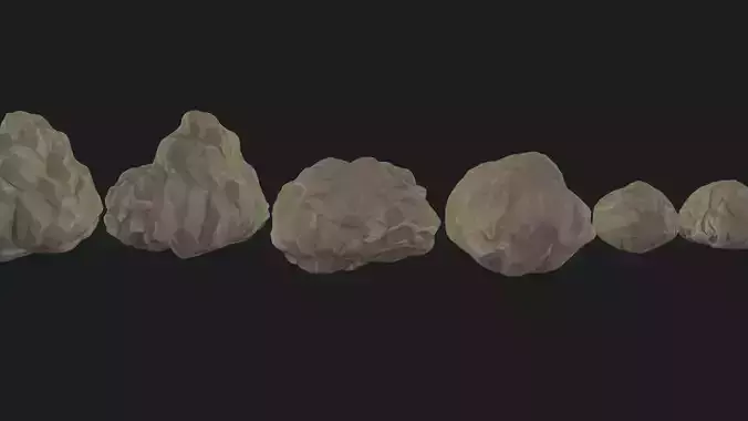 Stylized low poly rocks 2