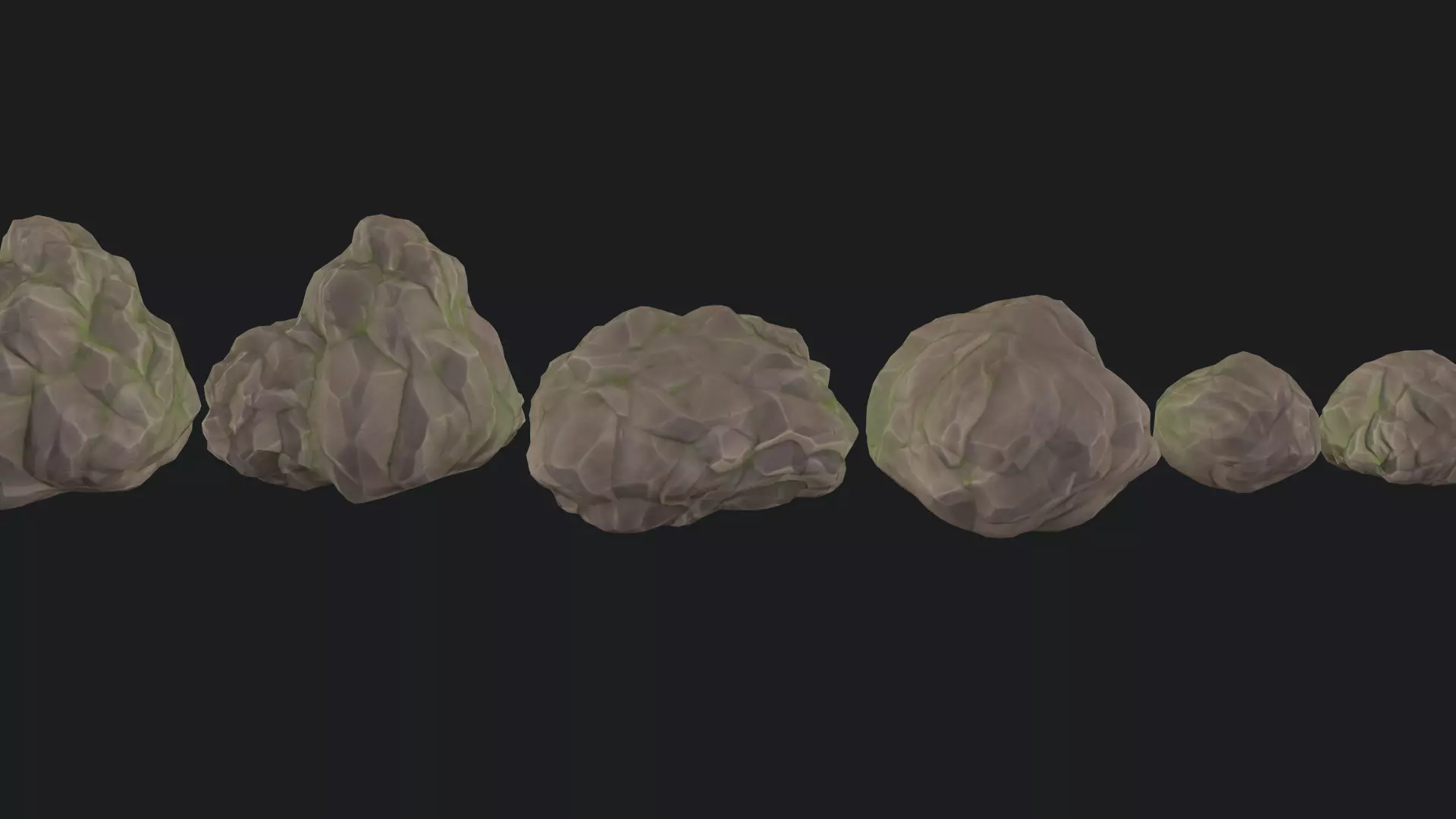 Stylized low poly rocks 2 Free low-poly 3D model_0