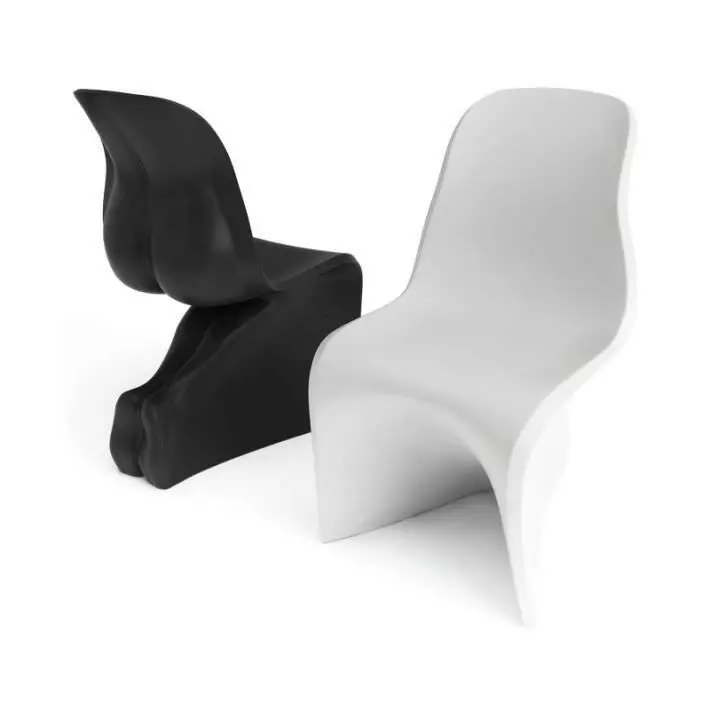 Modern White Black Chairs Casamania 3D model