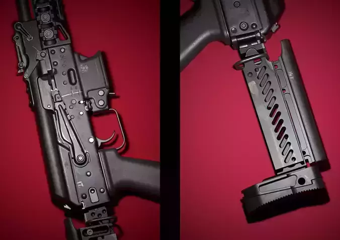 PP-19-01 Vityaz - lowpoly Low-poly 3D model