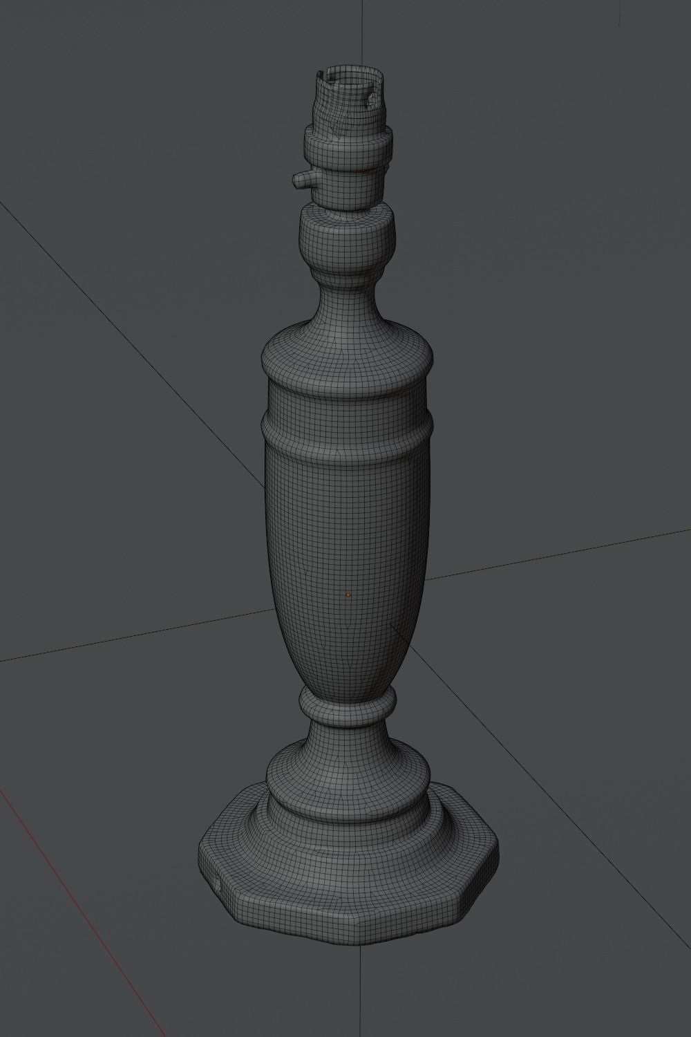 Wooden Table Lamp Old photogrammetry scan PBR 4K textures Low-poly 3D model_7