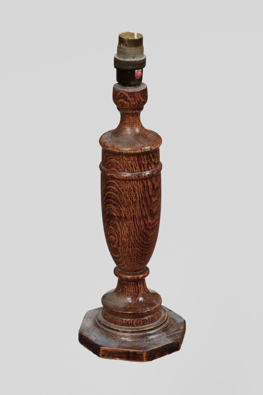 Wooden Table Lamp Old photogrammetry scan PBR 4K textures Low-poly 3D model_4