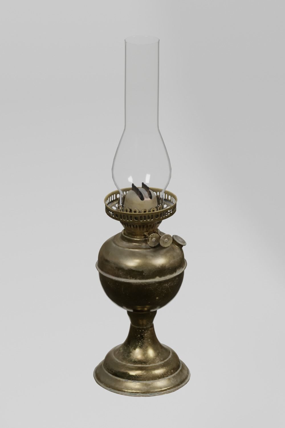 Brass Oil Lamp Victorian photogrammetry scan PBR 4K textures Low-poly 3D model_2